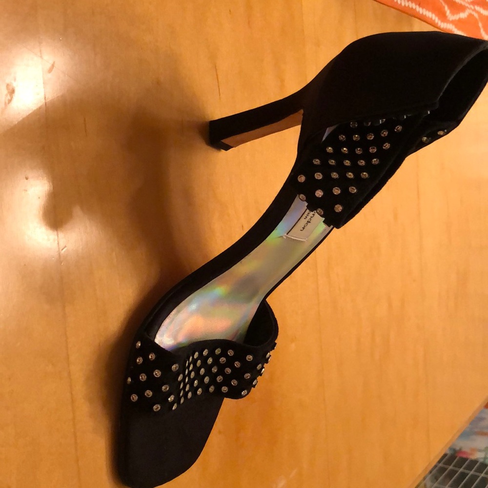 Sasha black rhinestones heels